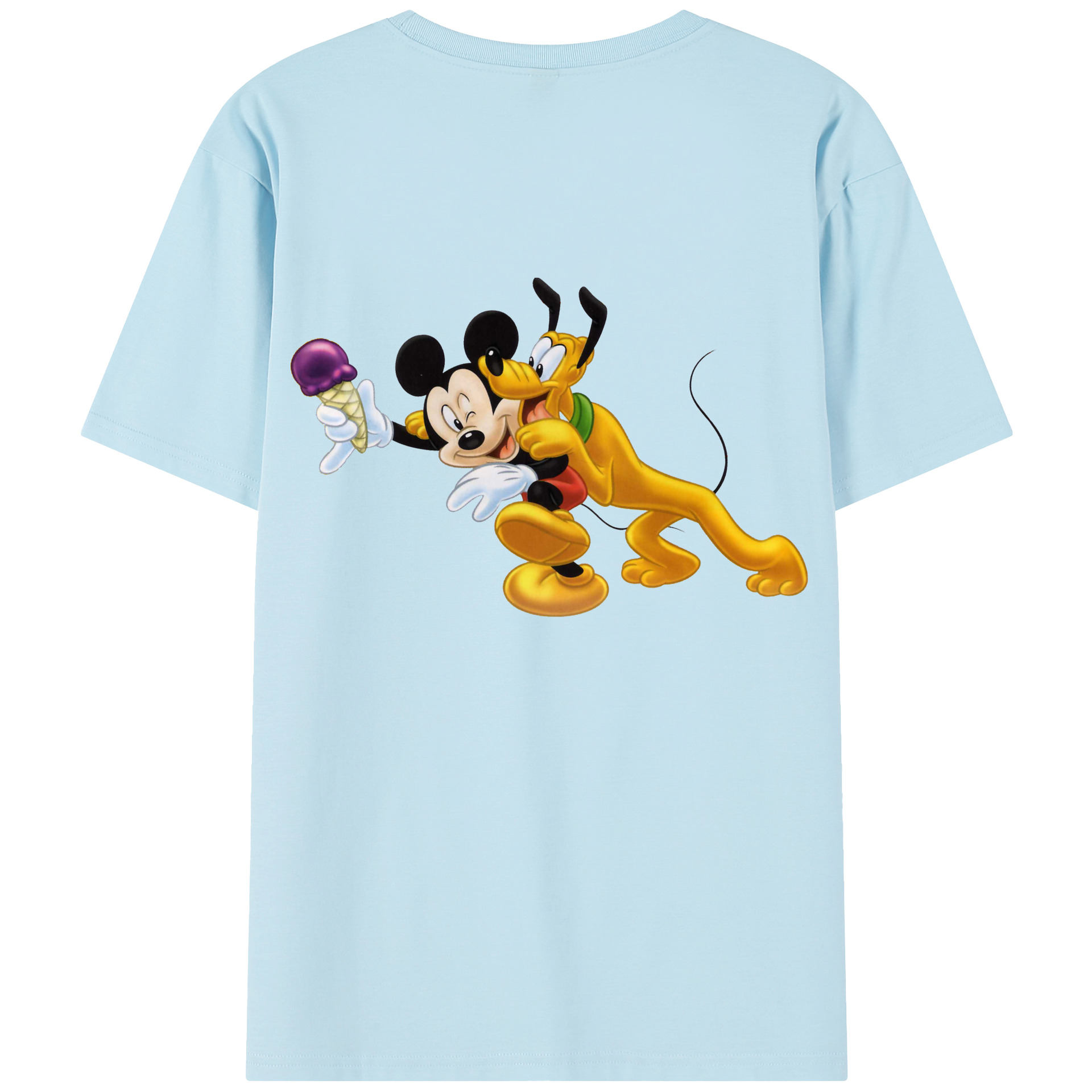 （画像用） ミッキーマウス Mickey Mouse 綿100％半袖Tシャツ（背面プリント）